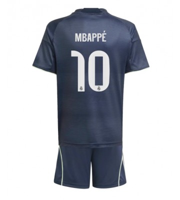 Real Madrid Kylian Mbappe #10 Borta Kläder Barn 2025-26 Kortärmad (+ Korta byxor)